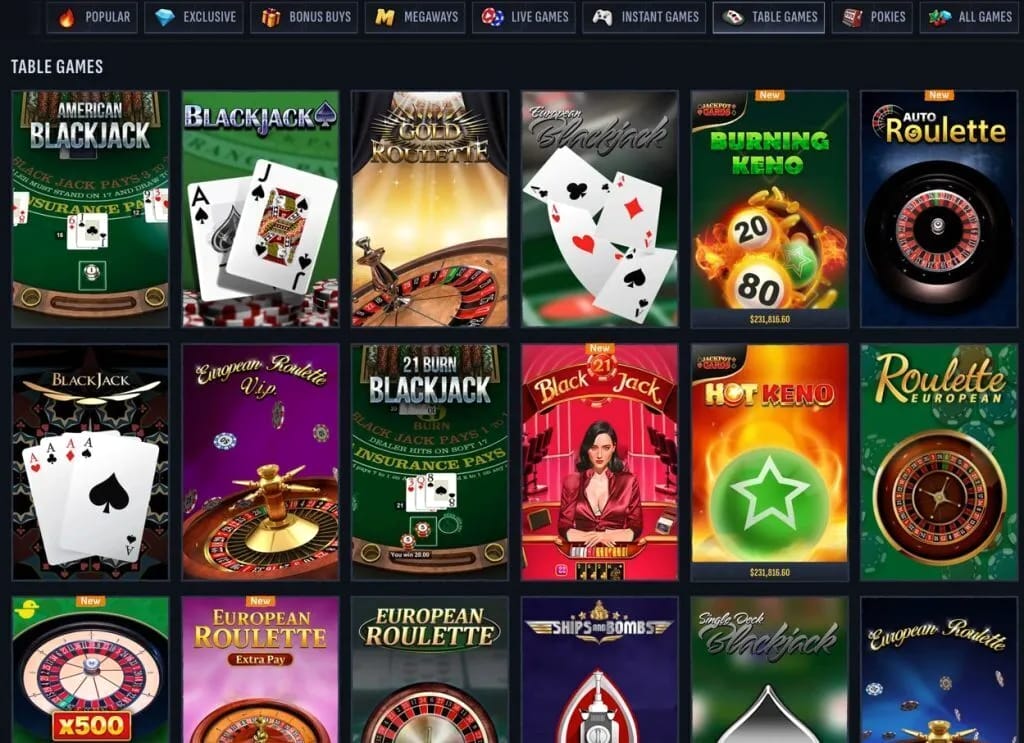 Spannende Online Casino Tischspiele